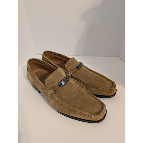 Stacy Adams Luxurious Brown Suede‎ Leather Loafers 25224-240 Buckle Men's 11M - Picture 2 of 9